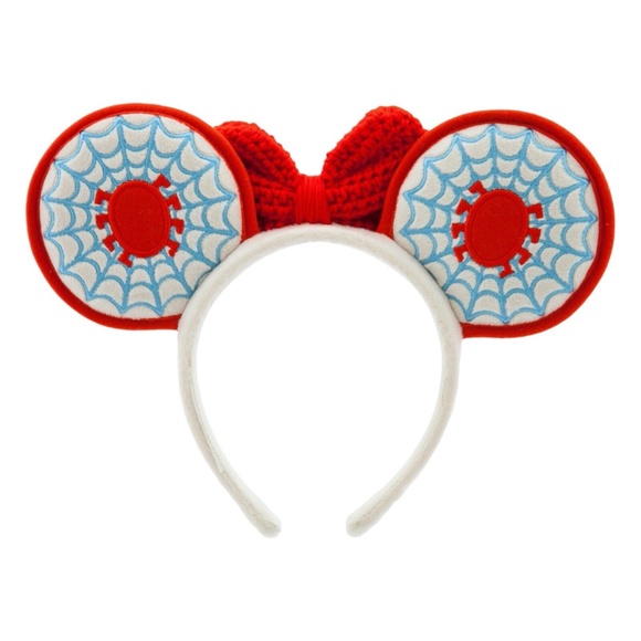2023 Disney Parks Spider-Man With Great Power Minnie Ear Headband Crochet - NEW - Picture 2 of 2